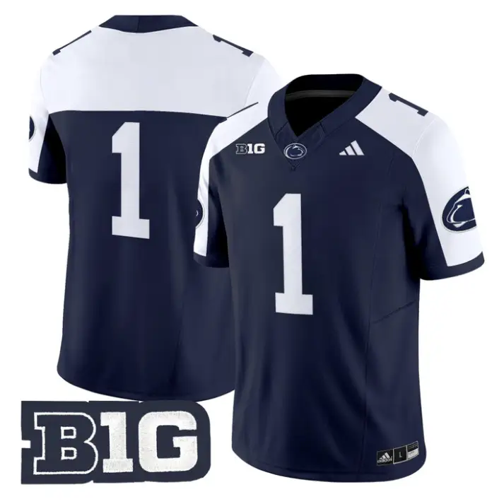 Team Jersey #1 Penn State Nittany 2026 Limited Stitched by My Store NCAA Football Jerseys