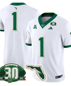Team Jersey #1 South Florida Bulls 30th Patch Limited Stitched by My Store NCAA Football Jerseys