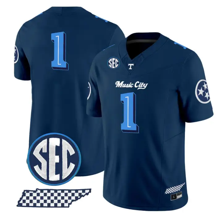 Team Jersey #1 Tennessee Vols Music City Edition Limited Stitched by My Store NCAA Football Jerseys