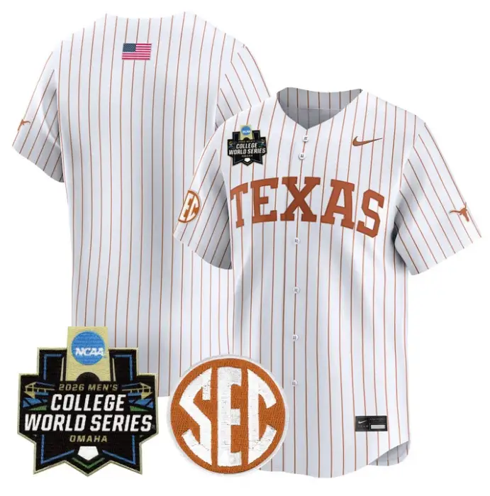 Team Jersey Blank Texas Longhorns 2026 World Series Vapor Stitched Gray by My Store