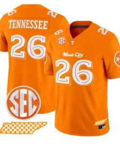 Tennessee Jersey #26 Tennessee Vols Music City Edition Limited Stitched by My Store NCAA Football Jerseys