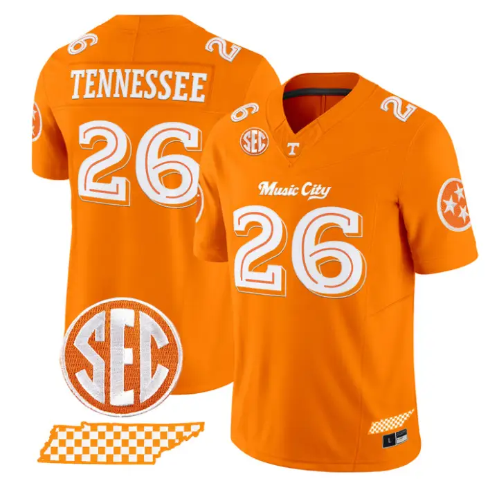 Tennessee Jersey #26 Tennessee Vols Music City Edition Limited Stitched by My Store NCAA Football Jerseys