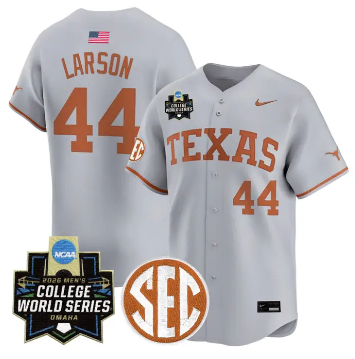 Texas Orange Jersey #44 Texas Longhorns 2026 World Series Stitched by My Store