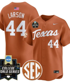 Texas Orange Jersey #44 Texas Longhorns 2026 World Series Stitched by My Store