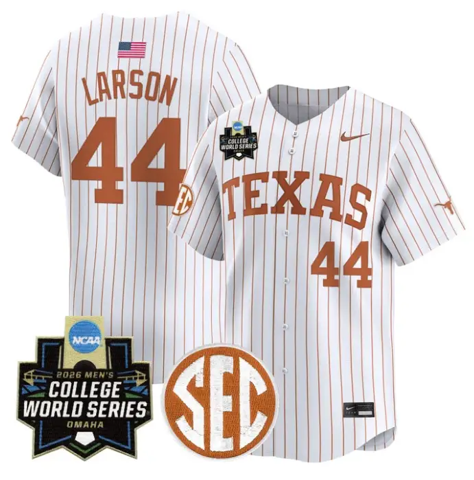 Texas Orange Jersey #44 Texas Longhorns 2026 World Series Stitched by My Store