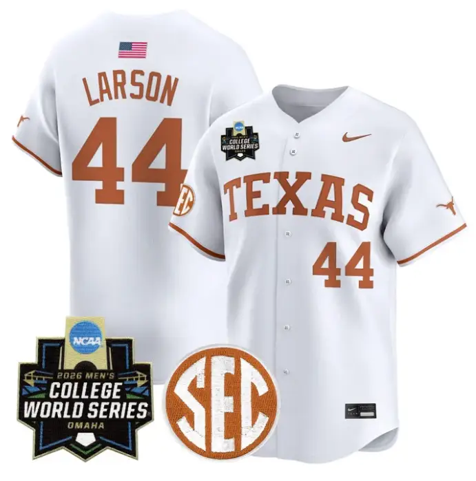 Texas Orange Jersey #44 Texas Longhorns 2026 World Series Stitched by My Store