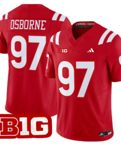 Tom Osborne Jersey #97 Nebraska Cornhuskers 2026 Vapor Stitched by My Store NCAA Football Jerseys