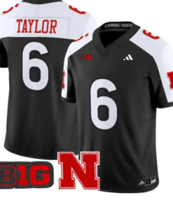 Trae Taylor Jersey #6 Nebraska Cornhuskers 2026 Vapor Limited Stitched by My Store NCAA Football Jerseys