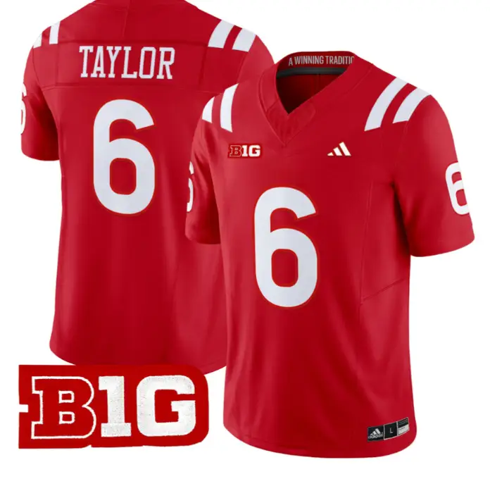 Trae Taylor Jersey #6 Nebraska Cornhuskers 2026 Vapor Limited Stitched by My Store NCAA Football Jerseys