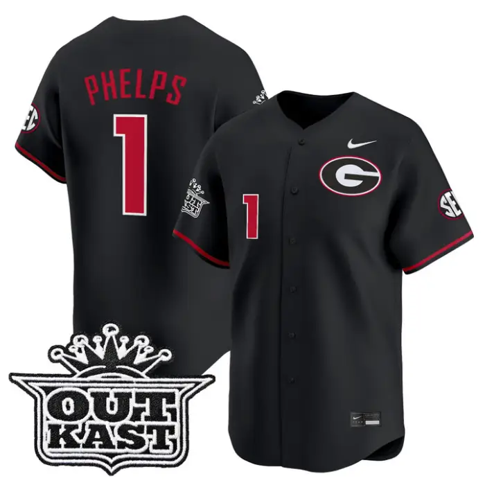 Tre Phelps Jersey #1 Georgia Bulldogs Baseball 2026 Outkast Stitched by My Store