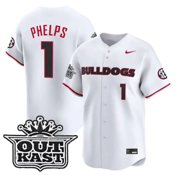 Tre Phelps Jersey #1 Georgia Bulldogs Baseball 2026 Outkast Stitched by My Store
