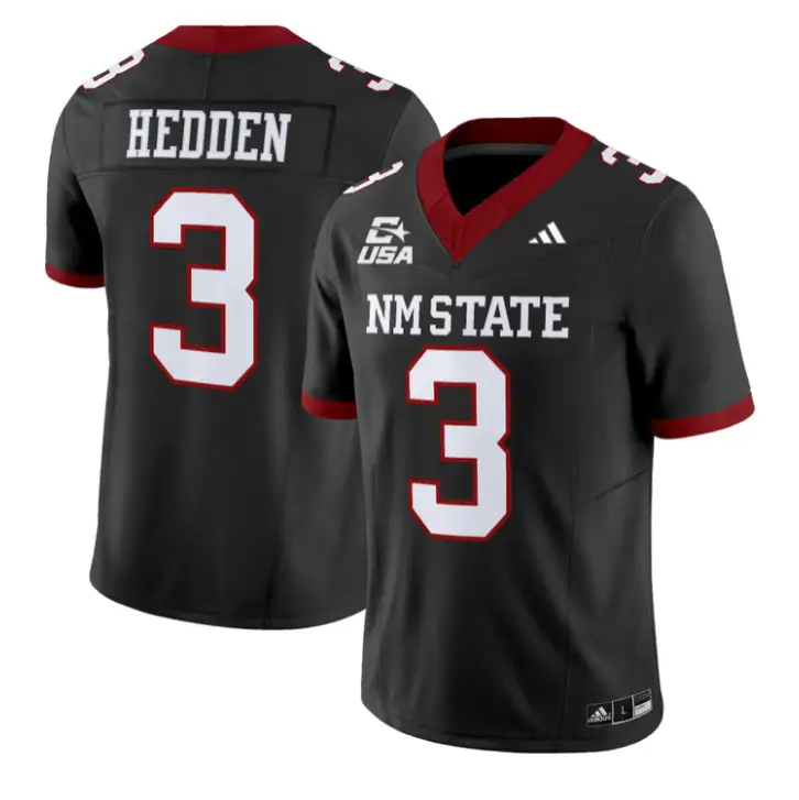 Trey Hedden Jersey #3 New Mexico State 2026 Vapor Limited Stitched by My Store NCAA Football Jerseys
