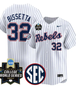 Tristan Bissetta Jersey #32 Ole Miss 2026 World Series Vapor Stitched by My Store