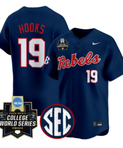Walker Hooks Jersey #19 Ole Miss 2026 World Series Vapor Stitched by My Store