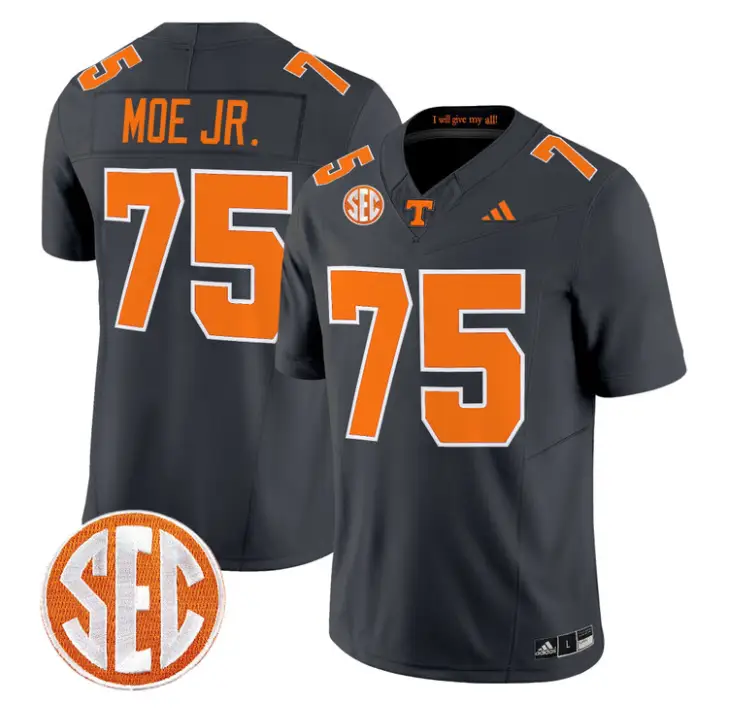 Wendell Moe Jr Jersey #75 Tennessee Vols 2026 Vapor Limited Stitched by My Store NCAA Football Jerseys