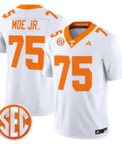 Wendell Moe Jr Jersey #75 Tennessee Vols 2026 Vapor Limited Stitched by My Store NCAA Football Jerseys