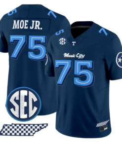 Wendell Moe Jr Jersey #75 Tennessee Vols Music City Edition Stitched by My Store NCAA Football Jerseys
