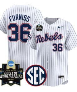 Will Furniss Jersey #36 Ole Miss 2026 World Series Vapor Stitched by My Store