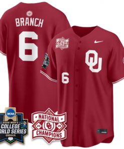 Oklahoma Sooners 2026 NCAA Baseball College World Series Champions Vapor Jersey - Stitched by Oklahoma Sooners