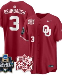 Oklahoma Sooners 2026 NCAA Baseball College World Series Champions Vapor Jersey - Stitched by Oklahoma Sooners