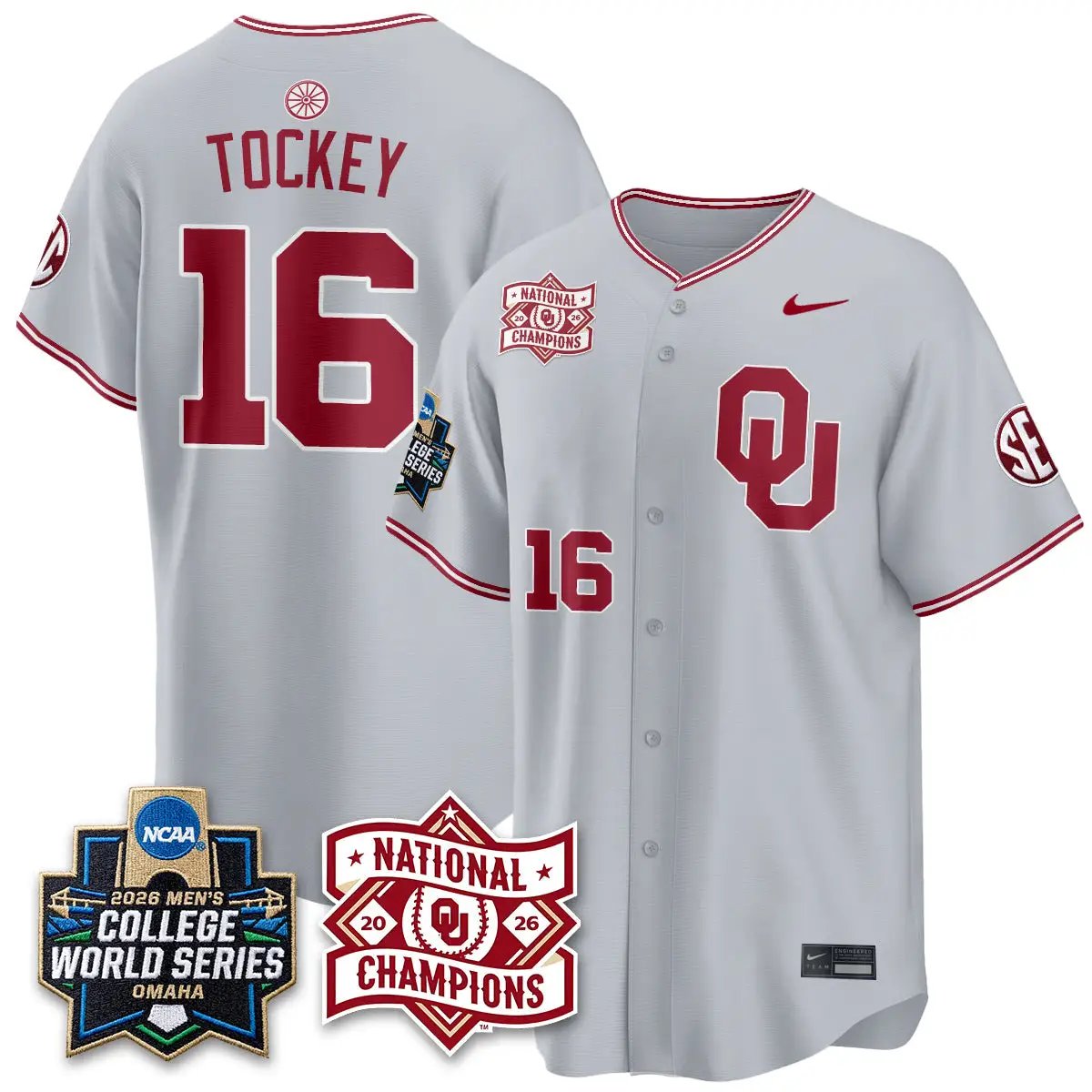 Oklahoma Sooners 2026 NCAA Baseball College World Series Champions Vapor Jersey - Stitched by Oklahoma Sooners