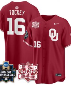 Oklahoma Sooners 2026 NCAA Baseball College World Series Champions Vapor Jersey - Stitched by Oklahoma Sooners