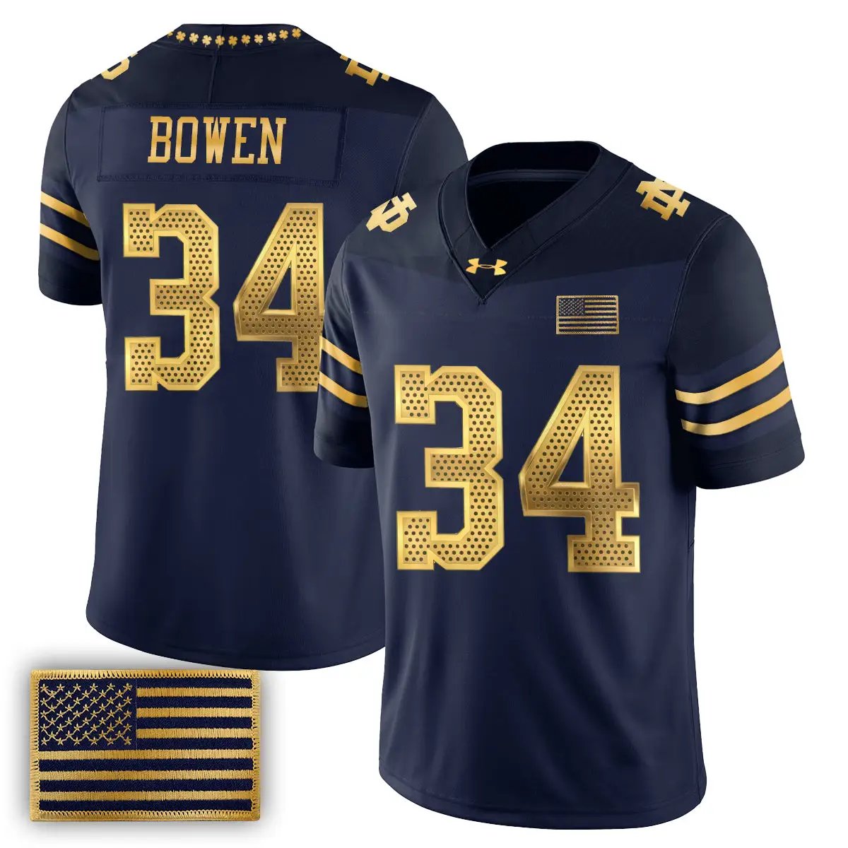 Notre Dame Fighting Irish 2026 Shamrock Series Football Vapor Jersey - Stitched by Notre Dame Fighting Irish