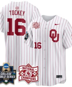 Oklahoma Sooners 2026 NCAA Baseball College World Series Champions Vapor Jersey - Stitched by Oklahoma Sooners