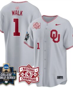 Oklahoma Sooners 2026 NCAA Baseball College World Series Champions Vapor Jersey - Stitched by Oklahoma Sooners