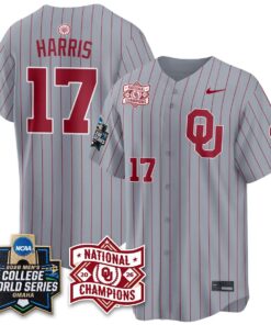 Oklahoma Sooners 2026 NCAA Baseball College World Series Champions Vapor Jersey - Stitched by Oklahoma Sooners