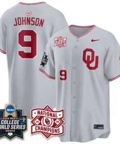 Oklahoma Sooners 2026 NCAA Baseball College World Series Champions Vapor Jersey - Stitched by Oklahoma Sooners