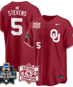 Oklahoma Sooners 2026 NCAA Baseball College World Series Champions Vapor Jersey - Stitched by Oklahoma Sooners