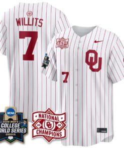 Oklahoma Sooners 2026 NCAA Baseball College World Series Champions Vapor Jersey - Stitched by Oklahoma Sooners