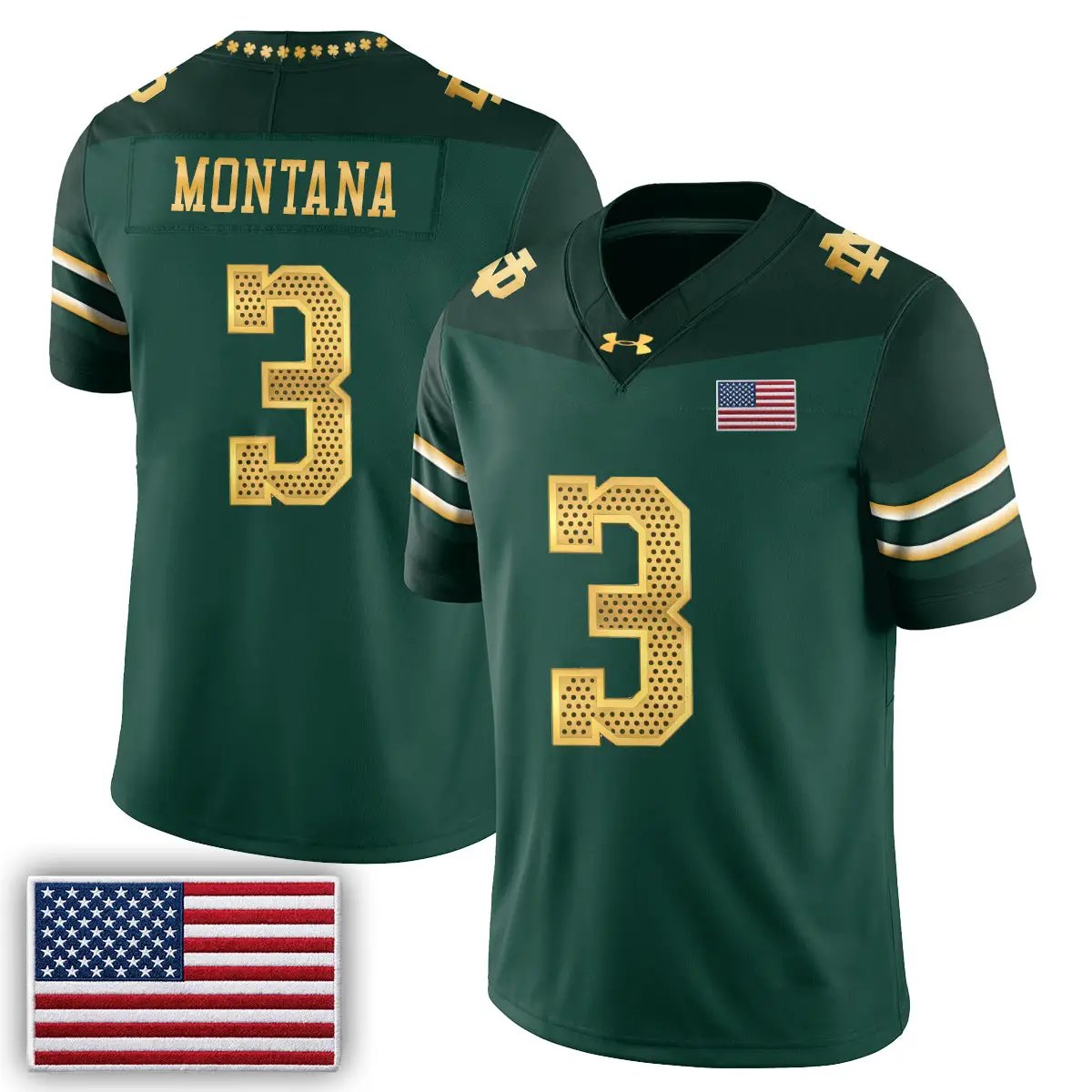 Notre Dame Fighting Irish 2026 Shamrock Series Football Vapor Jersey - Stitched by Notre Dame Fighting Irish