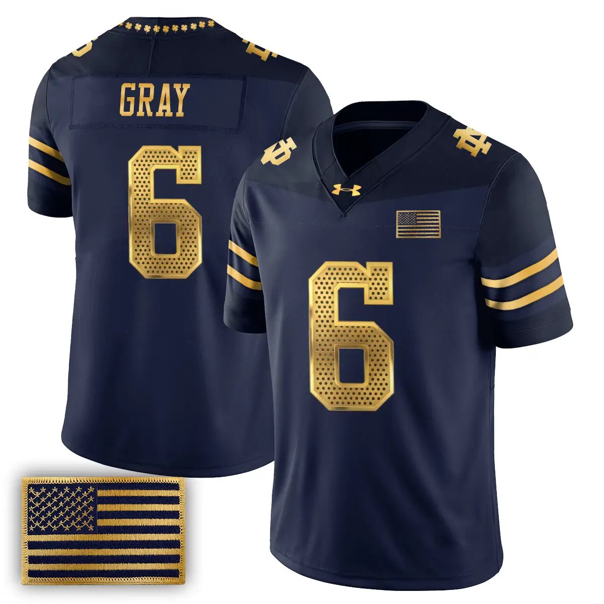 Notre Dame Fighting Irish 2026 Shamrock Series Football Vapor Jersey - Stitched by Notre Dame Fighting Irish