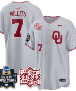 Oklahoma Sooners 2026 NCAA Baseball College World Series Champions Vapor Jersey - Stitched by Oklahoma Sooners
