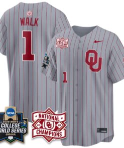 Oklahoma Sooners 2026 NCAA Baseball College World Series Champions Vapor Jersey - Stitched by Oklahoma Sooners
