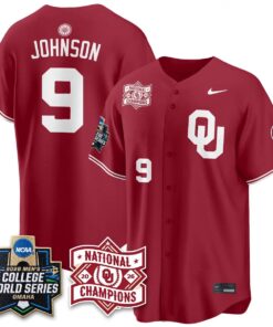 Oklahoma Sooners 2026 NCAA Baseball College World Series Champions Vapor Jersey - Stitched by Oklahoma Sooners