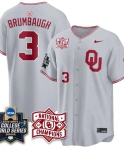 Oklahoma Sooners 2026 NCAA Baseball College World Series Champions Vapor Jersey - Stitched by Oklahoma Sooners
