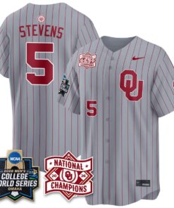 Oklahoma Sooners 2026 NCAA Baseball College World Series Champions Vapor Jersey - Stitched by Oklahoma Sooners
