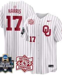 Oklahoma Sooners 2026 NCAA Baseball College World Series Champions Vapor Jersey - Stitched by Oklahoma Sooners