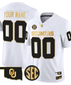Oklahoma Sooners 2026 Gold Vapor Limited Custom Jersey - Stitched