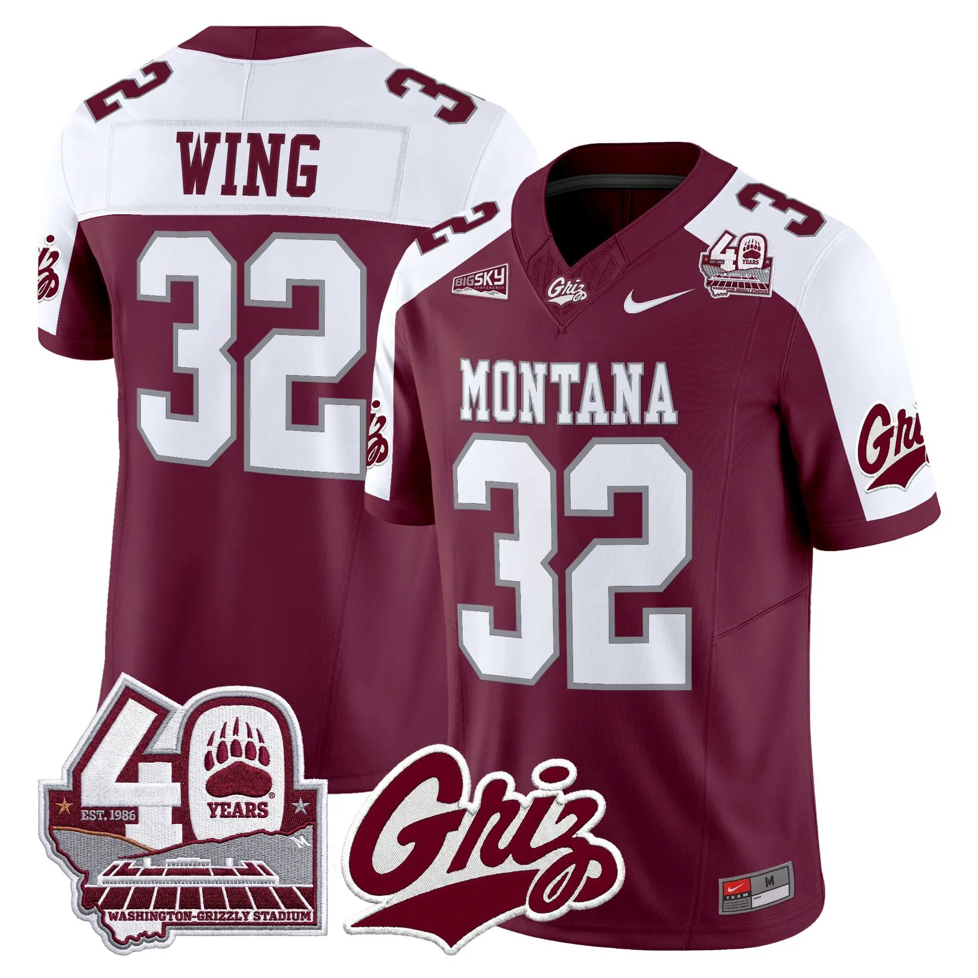 montana-grizzlies-2026-vapor-limited-jersey-40th-anniversary-patch-all-stitched-24 - Top Wow Design Montana Grizzlies 2026 Vapor Limited Jersey - 40th Anniversary Patch - Stitched