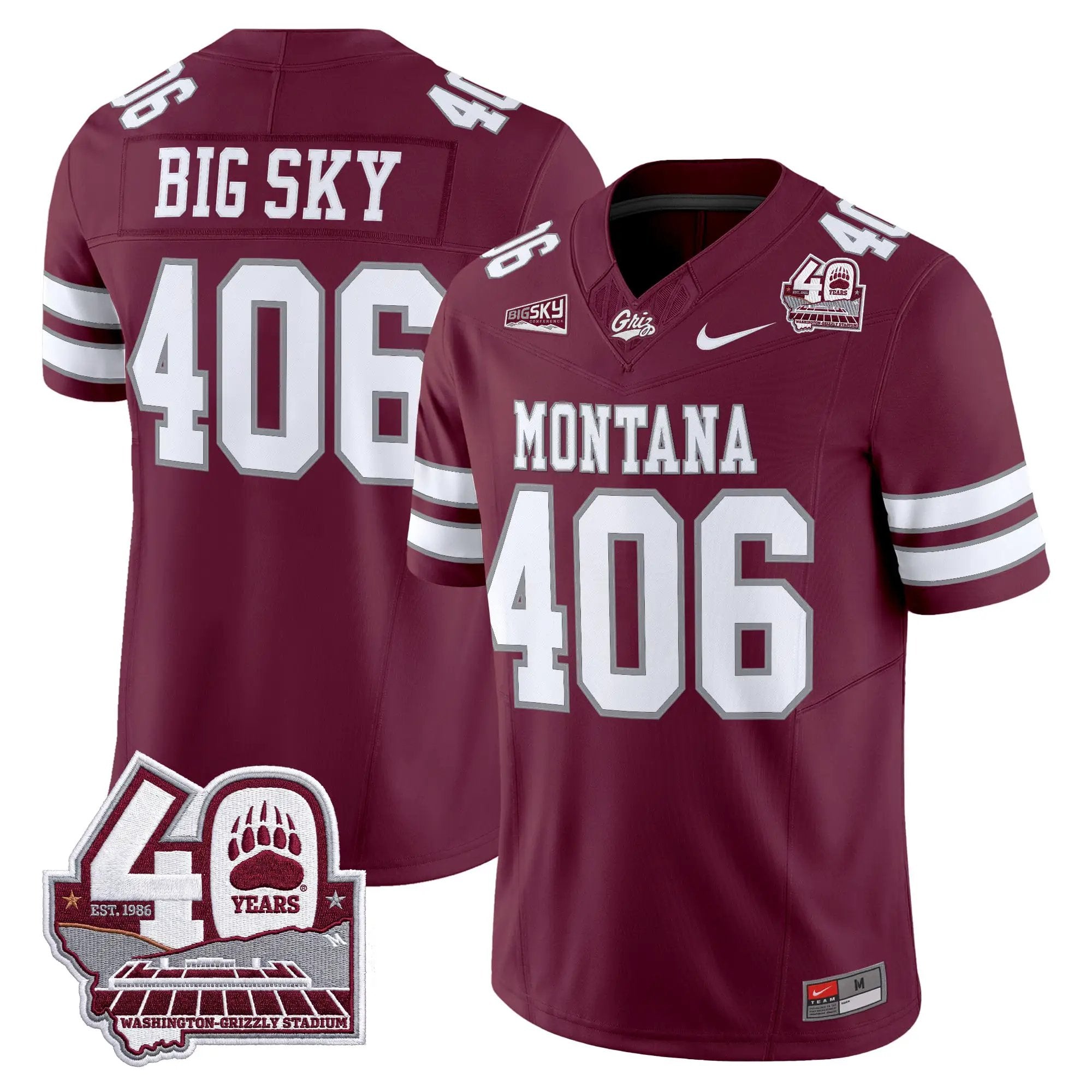 montana-grizzlies-2026-vapor-limited-jersey-40th-anniversary-patch-all-stitched-01 - Top Wow Design Montana Grizzlies 2026 Vapor Limited Jersey - 40th Anniversary Patch - Stitched