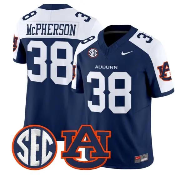 Alex McPherson #38 Auburn Tigers Jersey 2026 Vapor Limited Stitched by My Store NCAA Football Jerseys