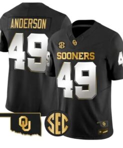 Ben Anderson #49 Oklahoma Sooners Jersey 2026 Limited All Stitched by My Store NCAA Football Jerseys