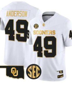 Ben Anderson #49 Oklahoma Sooners Jersey 2026 Limited All Stitched by My Store NCAA Football Jerseys