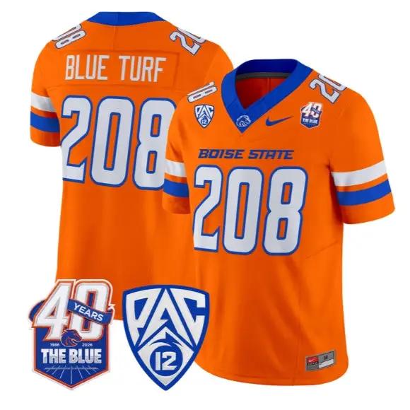Blue Turf Jersey #208 Boise State Broncos 2026 Limited All Stitched by My Store NCAA Football Jerseys