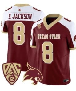 Brad Jackson Jersey #8 Texas State Bobcats 2026 Vapor All Stitched by My Store NCAA Football Jerseys