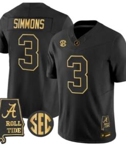 Cedrick Simmons #3 Alabama Crimson Tide Jersey 2026 Vapor Stitched by My Store NCAA Football Jerseys